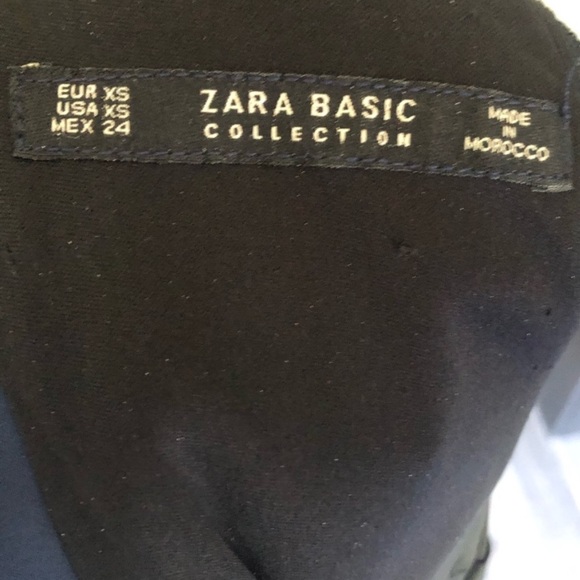 Zara Sz XS Satin Backless Dress in Navy Blue - Picture 12 of 15